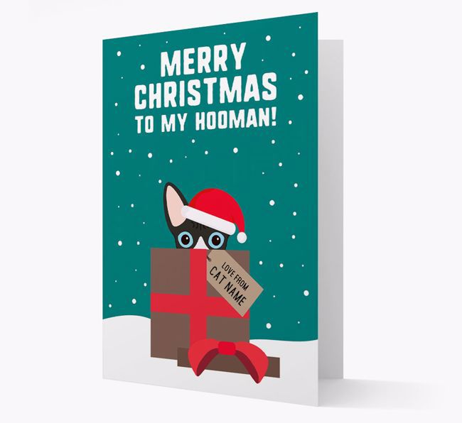 'Merry Christmas to my Hooman' - Personalised {breedFullName} Christmas Card